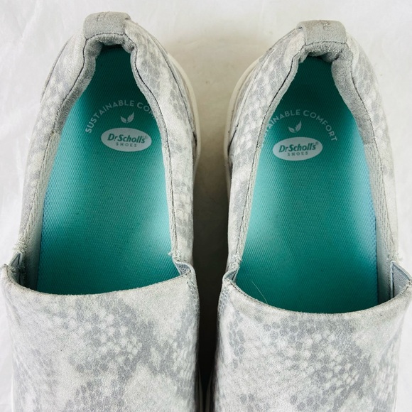 Dr Scholls Loafer Shoes Memory Foam Be You Gray Faux Suede Slip-on Women’s 10 M - Picture 8 of 13